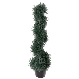 Topiary Artificial Cedar Tree 3ft Spiral Fake Plant Pre-potted Indoor Outdoor High-Quality