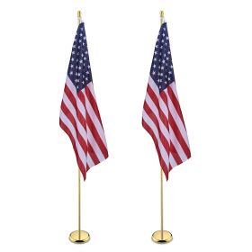 2-Pack 8ft Indoor Sectional Flag Pole | 22FLP014-8FTG-B-2.V1 Upgraded Version