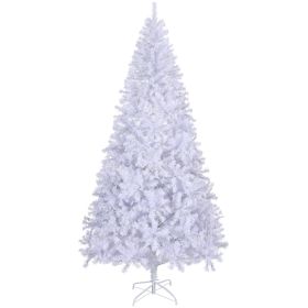 9 FT Pre-lit Artificial Christmas Tree, Hinged Xmas Pine Tree with 2000 Branch Tips, 650 Lights for Holiday Party Office Home, White