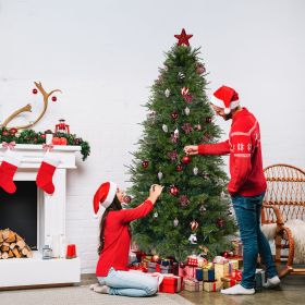 7.5 FT Artificial Christmas Tree with DIY 400 Warm White LED Lights