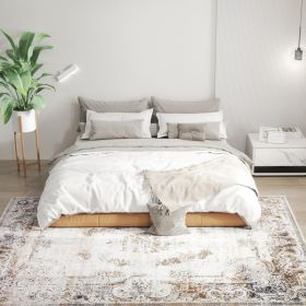 6x9 Boho Area Rug, Machine Washable Carpet For Living Room, Bedroom, Dining Room, Kitchen, Home Office, Brown (Option: BROWN)